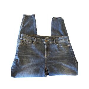 Lucky Brand Women Denim Jeans Size 28 Blue Wash Frayed Hem Skinny